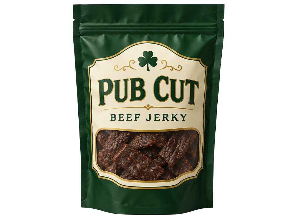 Pub Cut Beef Jerky bag mockup